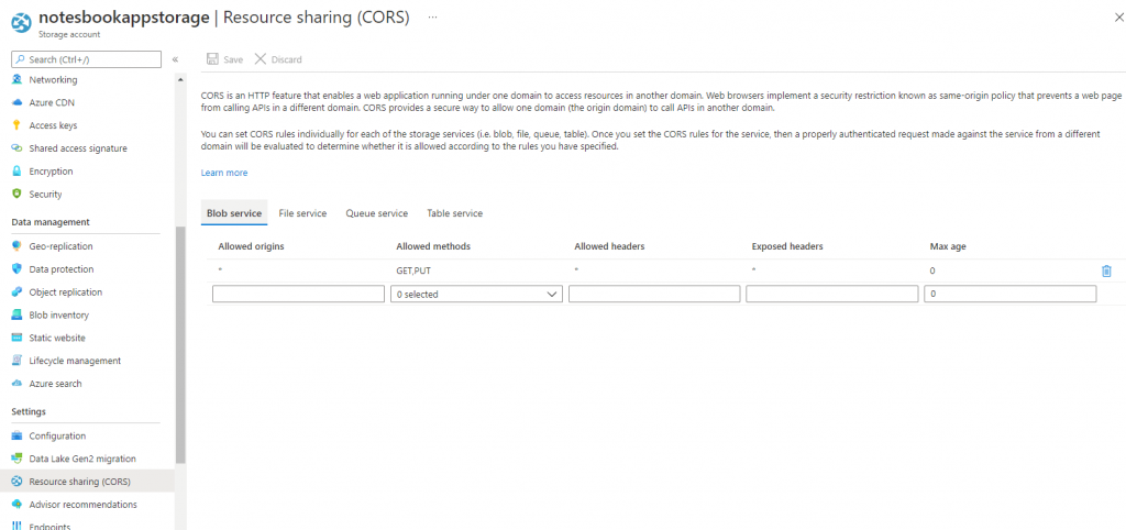 Ustawienia CORS Ustawienia CORS!